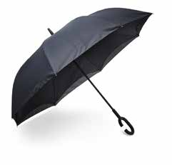 AD BRELLA INNOVATIVA PARAPLYER / GOLFPARAPLY 2027. Paraply Stream Ett annorlunda paraply som skyddar extra mot regn på ryggen. Strömlinjeformat 8-panels paraply med framskjutet handtag för hård vind.