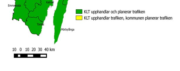 Kommunernas skoltrafik KLT upphandlar trafiken KLT sköter trafiken även