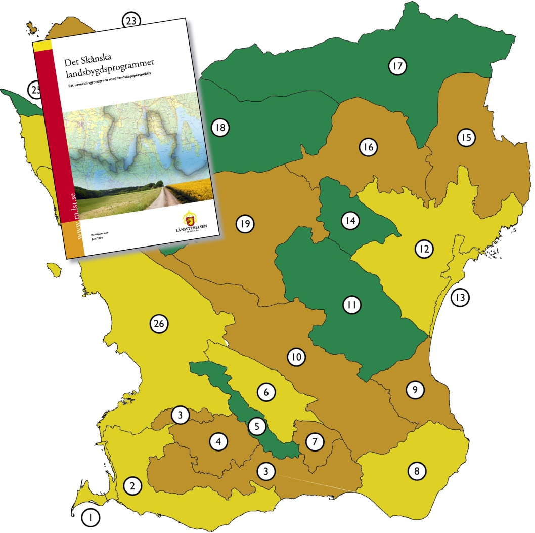 Det skånska landsbygdsprogrammet Ett utvecklingsprogram med landskapsperspektiv För varje område: Karaktär För varje område: Karakterisering Värdering Egenskaper