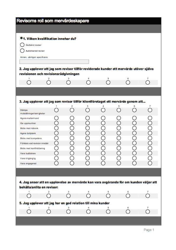 Appendix 7 Enkät