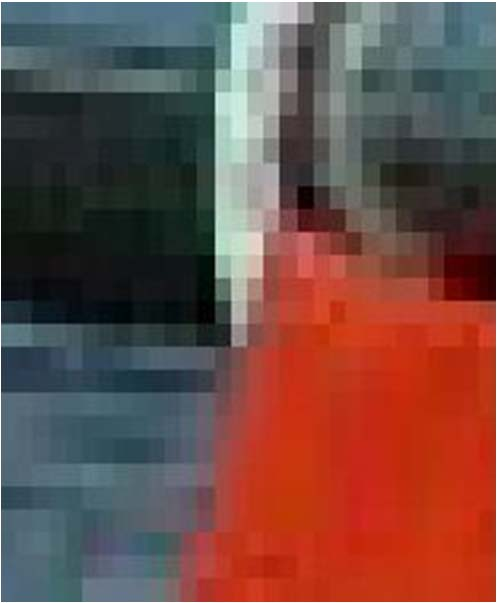 Från bilder till binärdata Dela in bilden i bildelement (pixels).