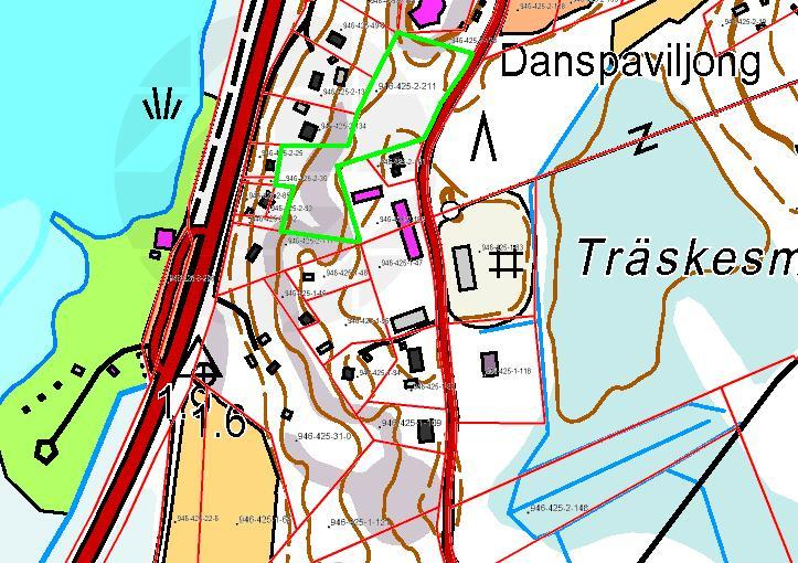 utbyggd kommunalteknik, men denna bör förtätas i och med förverkligandet av planen. 5 Bild 2. Planeområdets avgränsning 1.