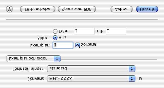 Använda Brothers skrivardrivrutin med Apple Macintosh (Mac OS X) Välja sidinställningsalternativ 1 Från ditt tillämpningsprogram (exempelvis Presto!