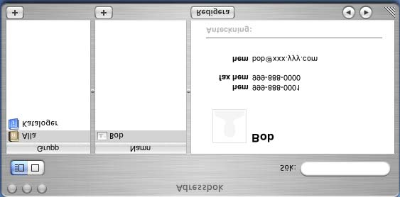 Dra ett vkort från Mac OS X Adressbok 1 Klicka på knappen Adressbok.