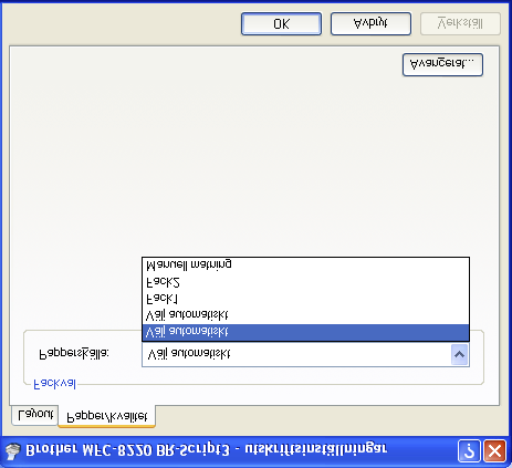 Fliken Papper/kvalitet Om du använder Windows NT 4.0, Windows 2000 eller XP, kan du nå fliken Papper/kvalitet genom att klicka på Utskriftsinställningar.