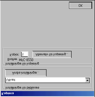 Kopiera Så här når du konfigurationsskärmen för Kopiera 1 Placera originaldokumentet med texten nedåt i dokumentmataren. Skärmen Brother Control Center visas.