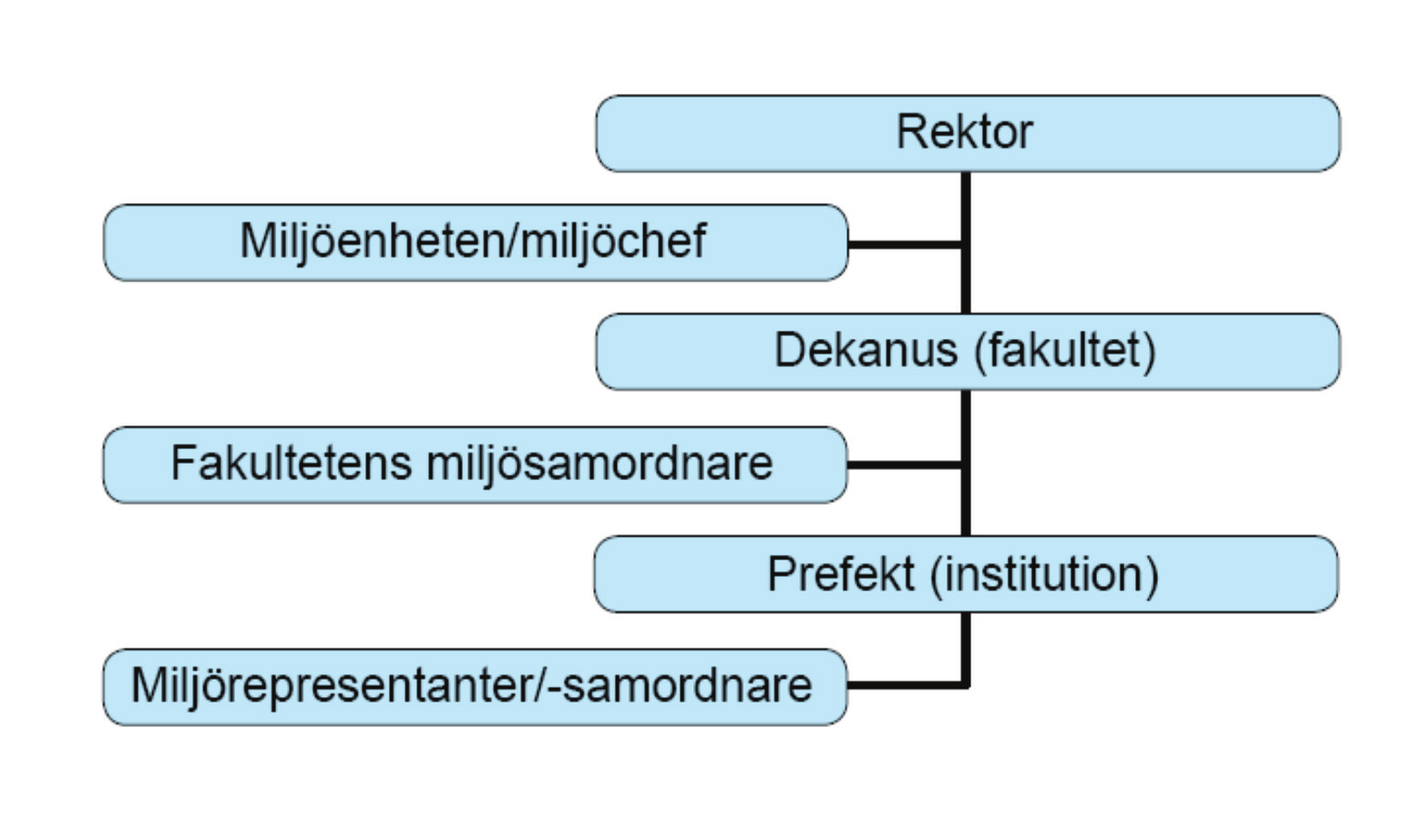 - Att ha en tydlig organisation för och