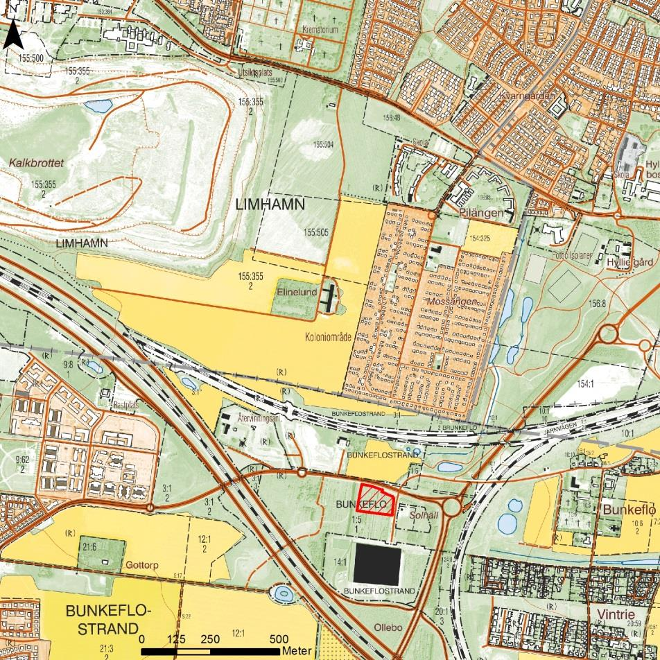 Sammanfattning Med anledning av att Fastighetskontoret, Malmö stad, planerar att exploatera del av fastigheten Bunkeflo 1:5, Bunkeflo socken, Malmö kommun, för industri, kontor och lager, har