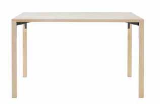 DETALJER 1. Metallbeslaget, som ger bordet en speciell karaktär, gör att det inskränker minimalt på utrymmet under skivan samt ger bordet en hög stabilitet. 2.