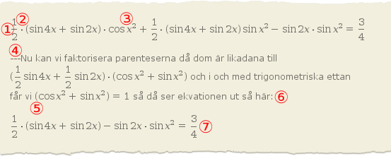 67. Matematisk tet.: a) När man förkortar bort tan från båda led i ekvationen finns risken att lösningarna som uppfller tan 0 försvinner.