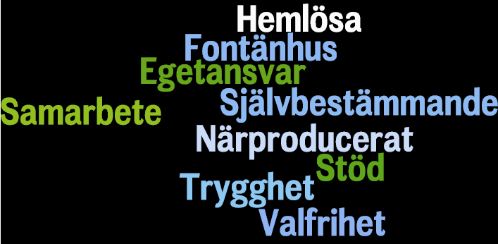 Omsorg och stöd Här diskuterades främst de ökade kraven från Halmstads kommuns brukare/kunder.