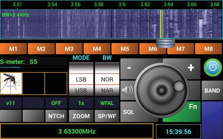 hjälptexterna ska den klara flera populära riggar från Yaesu, Icom, Kenwood och Elecraft. När du startar programmet kan du välja vilken Web-SDR du vill koppla in.