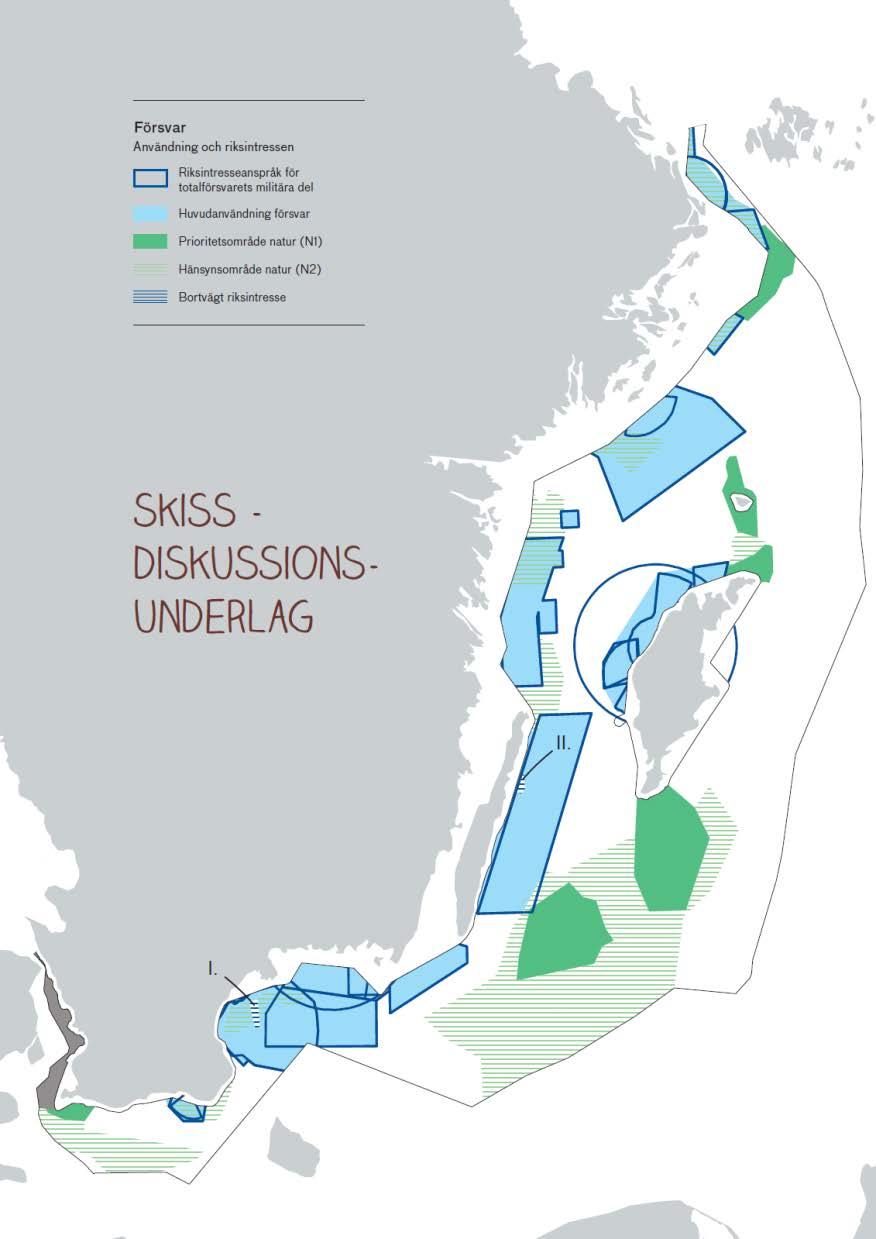 Temakartan Prioriterade områden för försvar är Försvarsmaktens utpekade riksintresseområden, förutom influensområden Viss justering i avgränsning, exv.