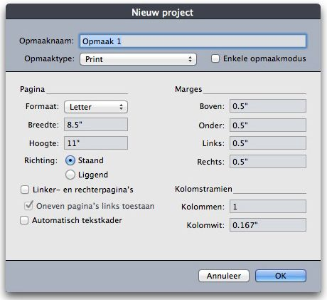 PROJEKT OCH LAYOUTER Dialogrutan Nytt projekt för utskriftslayouter Alla QuarkXPress-projekt innehåller minst en layout. Därför måste du specificera en layout för filen när du skapar ett projekt.