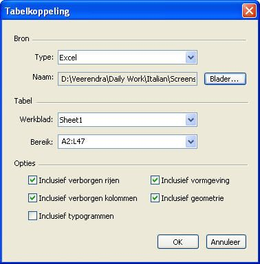 BLOCK, LINJER OCH TABELLER Om du inte markerar Inkludera format i dialogrutan Tabellänk när du först importerar en Excel-tabell, tas tabellens Excel-formatering bort.