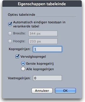 BLOCK, LINJER OCH TABELLER Skapa ett automatiskt sidhuvud genom att markera den eller de första raderna i tabellen och välj Tabell > Upprepa som sidhuvud.