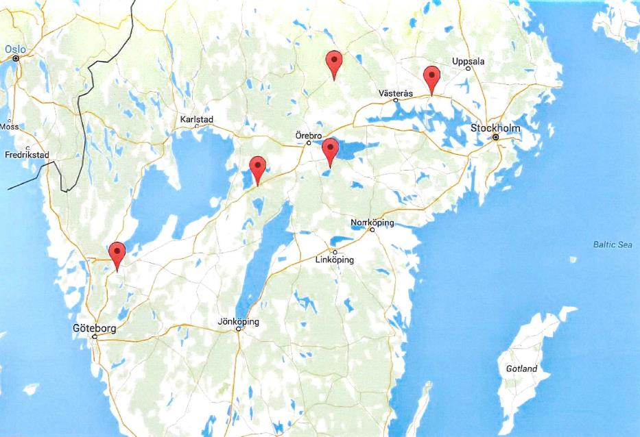 2. Planerade åtgärder Sträckorna som skall åtgärdas ligger i många fall i två olika län, vilket kanske inte är en slump Velanda-Prässebo Stad/Ort Län Velanda Västra Götalands län Prässebo Västra