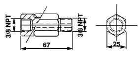 A-5501 Används för att montera en manometer mellan pump och cylinder.