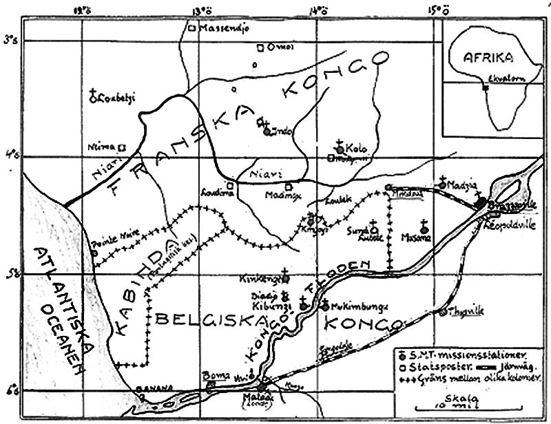 Anna följde missionsföreståndare Nyrén på inspektionsresan 1921 i Belgiska och Franska Kongo; Boma, Matadi, Leopoldville/Kinshasa, Brazzaville, Madzia, Muzana, Mindouli, Kolo, Indo, Kingoyi,