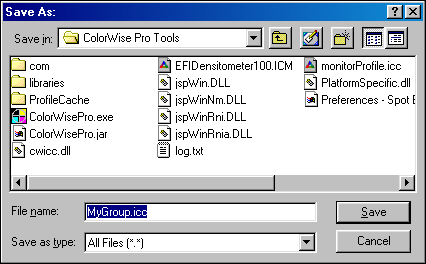SPOT-ON 67 Skicka anpassade färggrupper Du kan skicka anpassade färggrupper som ICC-filer från Fiery X3eTY2 till datorn.