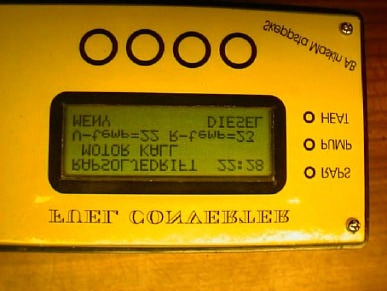 Exampel of controller. 1 Controller "Fuel Converter with 3 sensors, Fueltank-level, watertemp, and rape-oil temp " 12 and 24 volt DC Price 5100:-SEK It is easy to mount PLC.