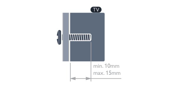 Installation För 5500-seriens 55-tums-TV VESA MIS-F 400 x 400, M6 För 5500-seriens 32-tums-/40-tums-/48-tums-TV VESA MIS-F 400 x 200, M6 2.1 Varning!