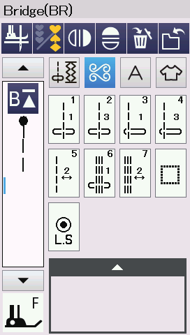 Pogamtangnt t Spglbild av mönst Fö att sy ll pogamma mönstt som n spglbild, tyck på dn vtikala ll dn hoisontlla spgltangntn. Välj önskad mönst fö att skapa n spglbild.