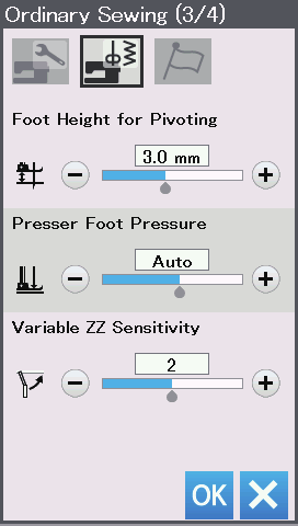 Pssafotns höjd vid svänga Om altnativt fö lyft av pssafot ä aktivat komm pssafotn automatiskt att lyftas nä maskinn stanna.