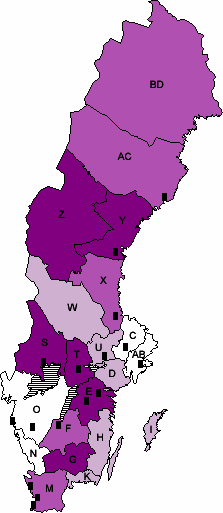 2.2 Nätavgifterna länsvis per den 1 januari 2003 Nedan presenteras två länskartor över Sverige som visar nätavgifterna för typkunderna lägenhet och villa med elvärme.