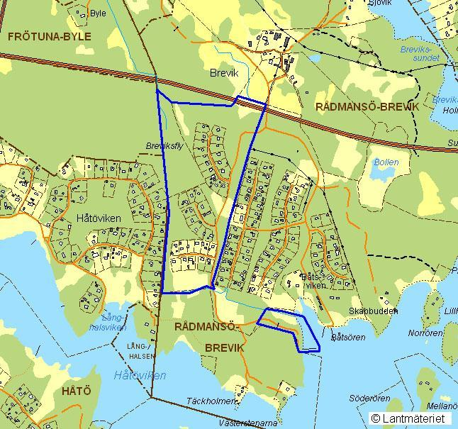 SAMRÅDSFÖRSLAG 2013-05-06 ANTAGANDEHANDLING ENKELT PLANFÖRFARANDE enligt PBL 5:7 Tillägg till detaljplan för fastigheten Rådmansö-Brevik 1:84 med flera i Rådmansö församling Dnr 11-2750.