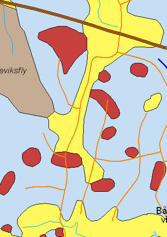 Geotekniska förhållanden och markbeskaffenhet Jordartskarta med planområdet Större delen av planområdet består av ospecificerad glacial lera.