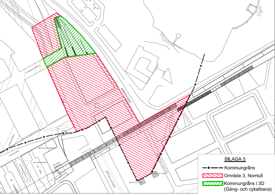 Sida 9 (16) Markområdet föreslås överlåtas från Landstinget till Stockholm för en fast ersättning om 120 000 kronor.