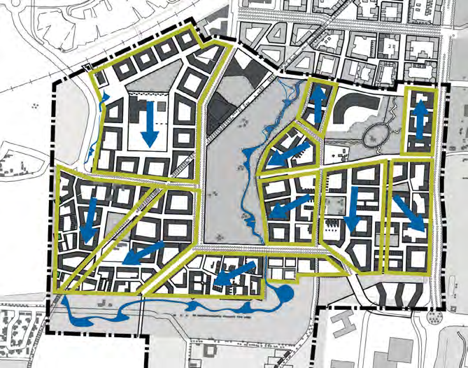 36 125 Plan, övergripande avvattning av området KOMMENTAR Plan, provisoriskt dike för avledning av dagvatten samt spill- och vattenledningar.