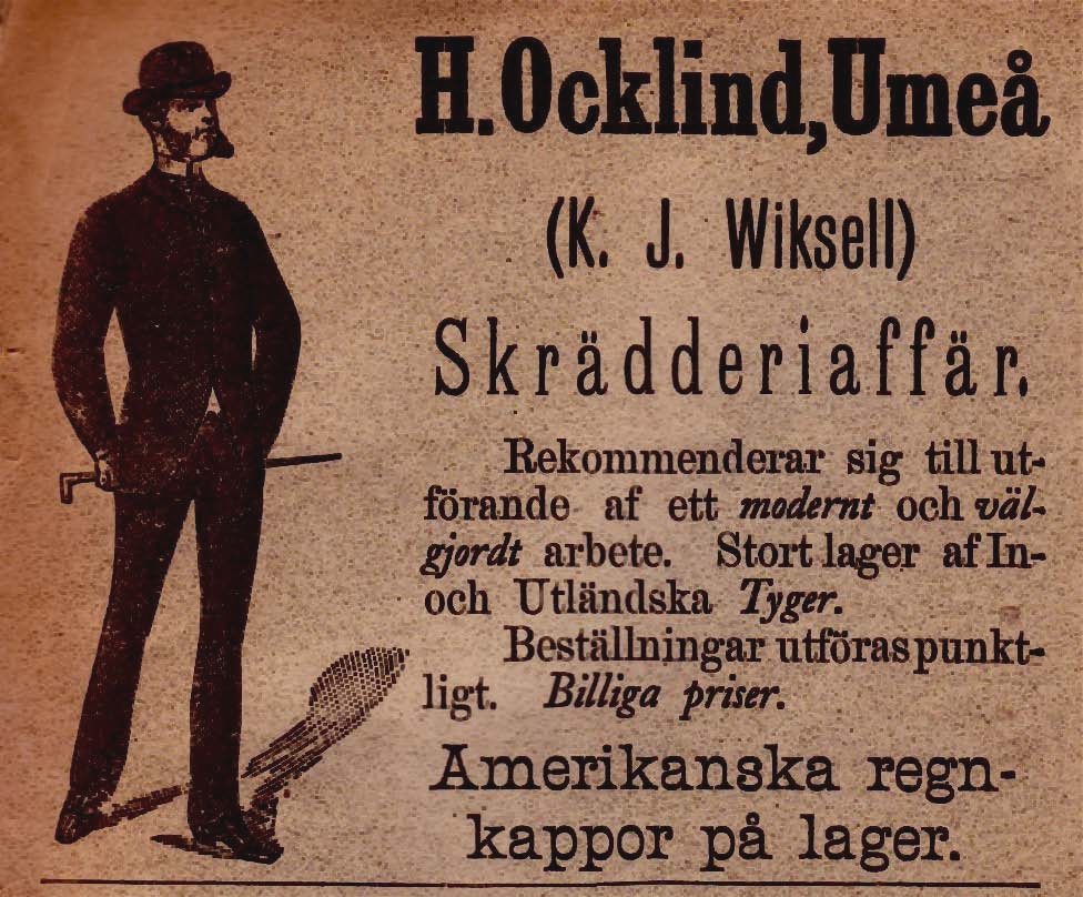 Högtidskläder AB, A. E. V. Esplanaden 8 Tel.