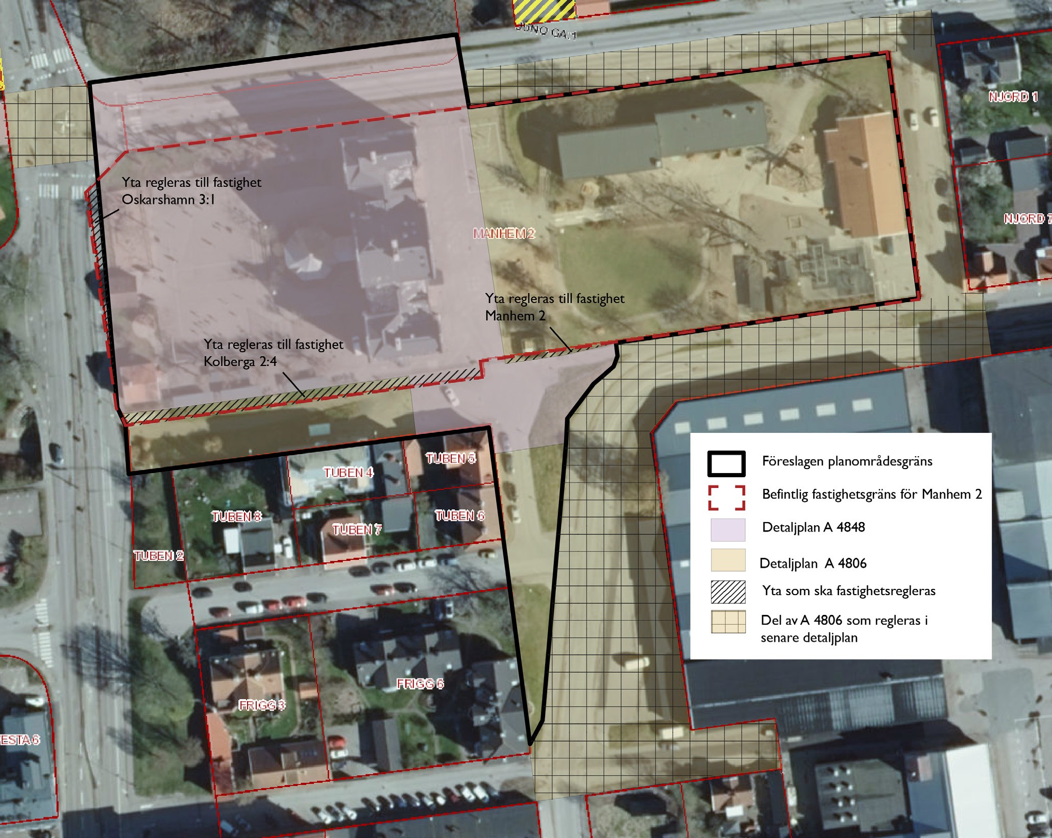 GRANSKNINGSHANDLING Detaljplan för Manhem 2 m.fl. fastigheter, Norra skolan fortsätter den att gälla.