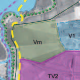 PLANFÖRSLAG en variationsrik vegetationsskärm mellan upplagsytorna och ån.