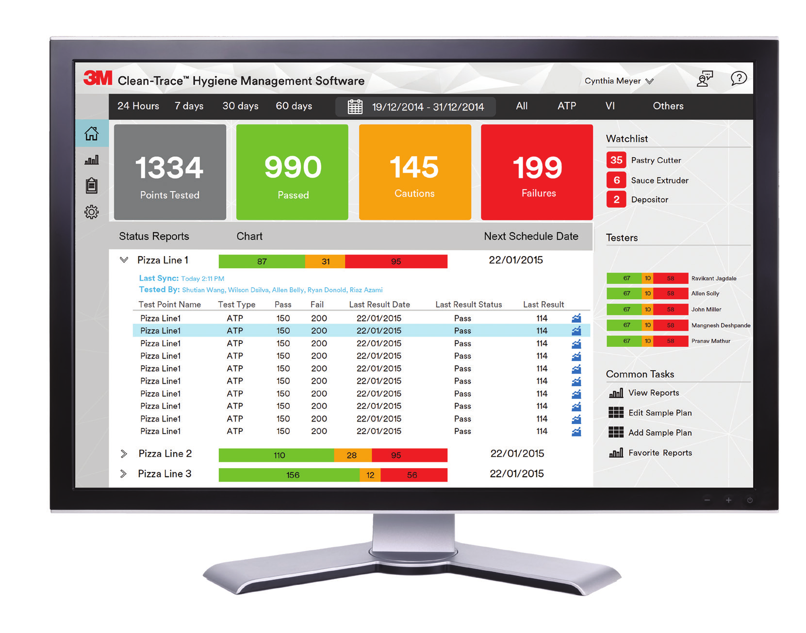 6 3M Clean-Trace -systemet för hygienövervakning och hygienhantering Kraftfull. Flexibel. Oumbärlig. 3M Clean-Trace -programvaran för hygienhantering Slösa ingen tid på att söka efter rapporter.