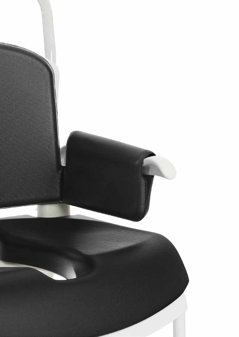 Etac Clean Comfort mobil duschstol Alla de egenskaper som ligger till grund för Etac Clean finns även i denna stol, men med en