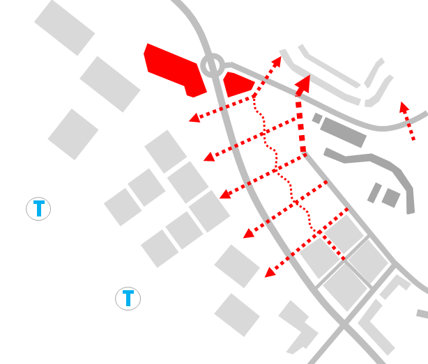 Sida 8 (13) Kista alléväg, österut. Hanstavägen invid Kista gård, norrut. 1.
