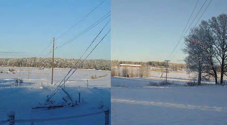 Ledningen fortsätter sedan till Fryken där ledningen markförlagts intill två fastigheter i ca 150 m för att sedan fortsätta som luftledning.