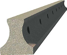 0m 110 mm 20 m *Beställningsvara BETONGBANA PERMABAN BB01B Avdragsbanor i betong med genomgående hål för armering. Kan även fungerar som armeringsdistans vid tung armering som t ex rullarmering.