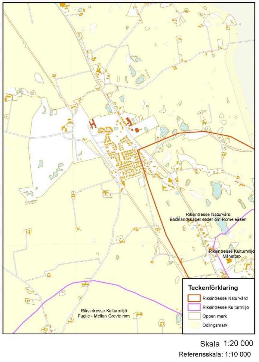 2015-10-30 175 (196) 7.7.5 Restriktioner och jordbruksmark Restriktionskarta Västra Ingelstad. Plan- och exploateringsenheten Peter Åberg 2014-11-28.