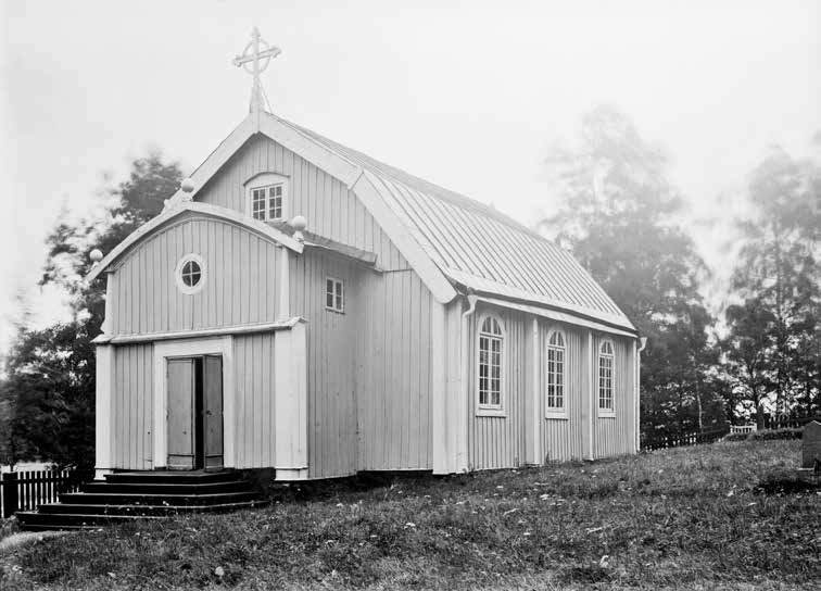 Foto Nils Lagergren 145, ATA. Fig. 52. Fasterna kyrka uppfördes 177 1807, delvis på grunden av Esterna gamla kyrka. Den nya kyrkan blev gemensam för Fasta och Esterna socknar.