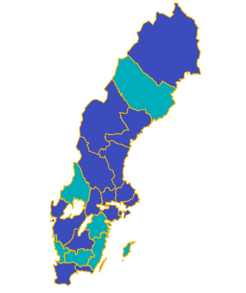 Regioner och Landsting anslutna till Objekt 2-4 Anslutna landsting representerar 186 000 PC, vilket motsvarar nästan 75% av totala antalet PC i landstingen Region Skåne Västra Götalands regionen