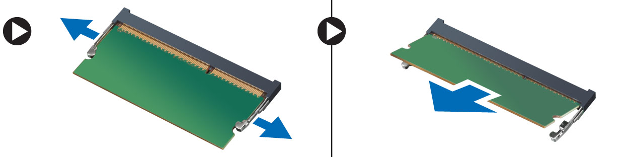 Installera M.2 SSD- eller DDPE-kortet 1. Rikta in och placera M.2 SSD- eller DDPE-kortet på kontakten. 2. Dra åt skruvarna som håller fast M.2 SSD- eller DDPE-kortet i moderkortet. 3. Installera: a.