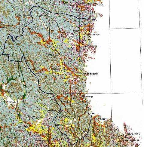 3 GEOLOGISKA OCH TOPOGRAFISKA FÖRHÅLLANDEN Gävleborgs län karakteriseras av den stora skillnaden mellan landformerna inom kustzonen och i inlandet.