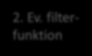 Uppföljning 2. Ev. filterfunktion 4.