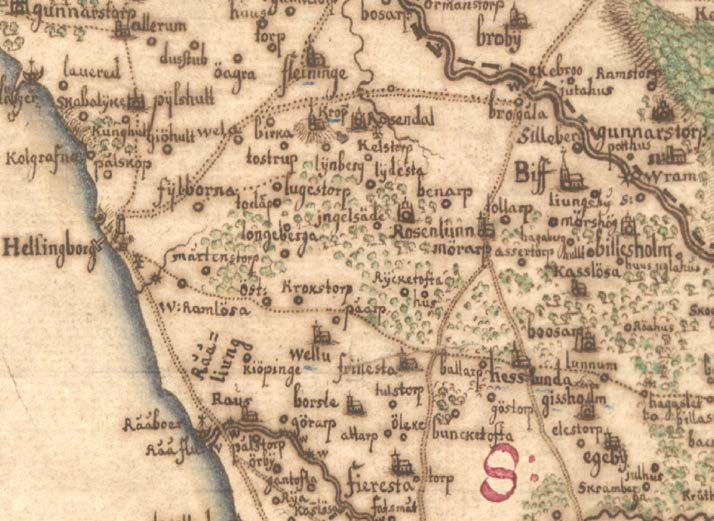 Vägar och järnvägar Gustaf Buhrmans Skånekarta från 1684. Häradsekonomisk karta 1910-15. Den tidigaste vägkartan över Skåne är Gustaf Buhrmans Skånekarta från 1684.