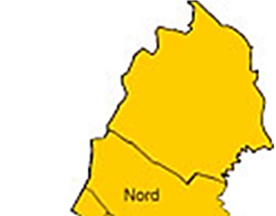 Figur 5. Länsindelning i de nya polisregionerna. Tabell 5.