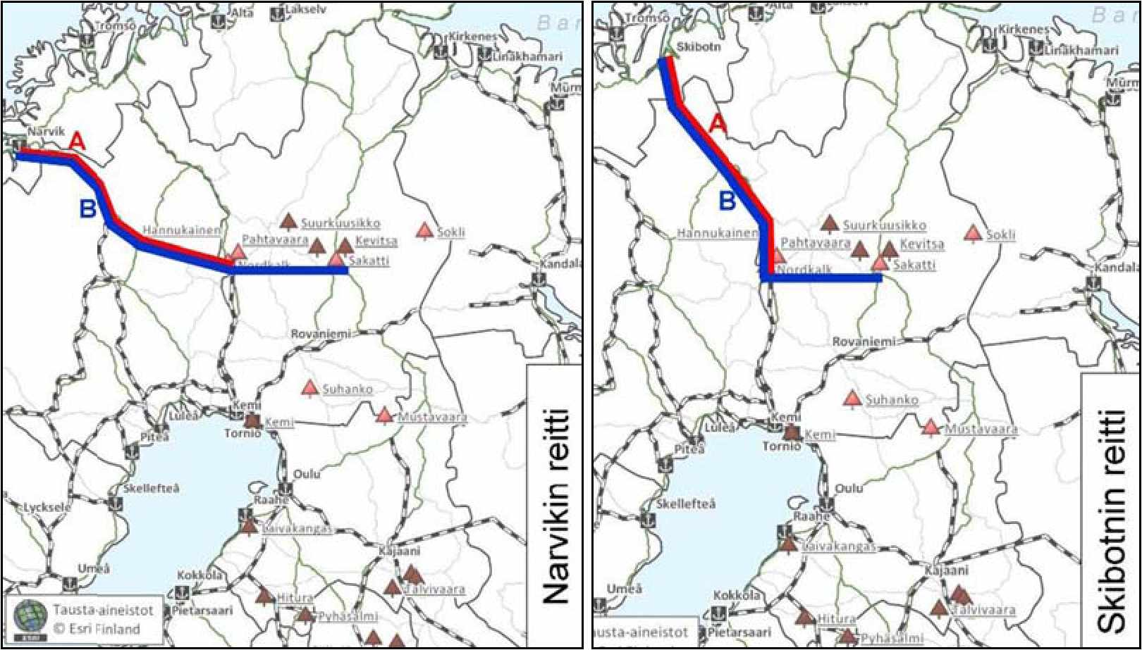 17 A Basalternativ B Banan förlängd tili Sodankylä Bild 7.